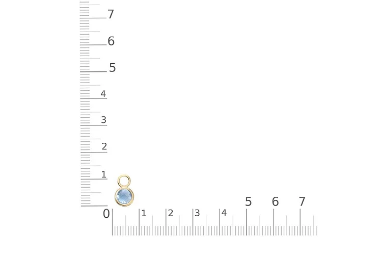Подвеска серёг-трансформеров из жёлтого золота с топазом sky
