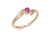 Кольцо из красного золота с рубином