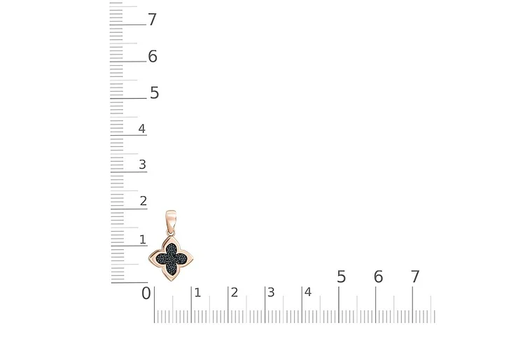 Подвеска Клевер из красного золота с 21 бриллиантами