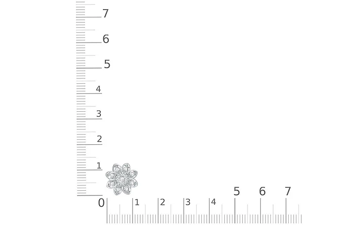 Подвеска Цветок из белого золота с 9 бриллиантами