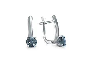 Серьги из белого золота с 2 топазами лондон