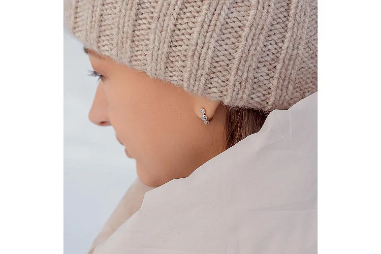 Серьги из красного золота с 62 бриллиантами