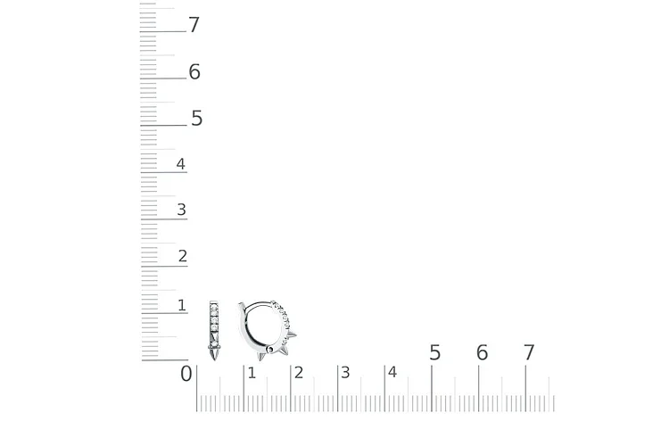 Серьги из белого золота с 10 фианитами