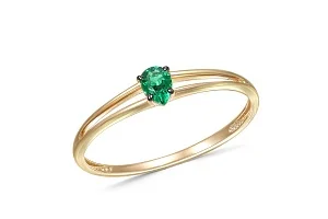 Кольцо из жёлтого золота с изумрудом