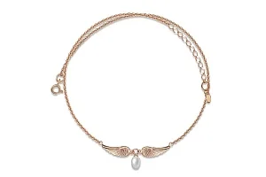 Браслет Крыло из красного золота с жемчугом