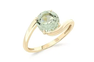 Кольцо из жёлтого золота с празиолитом