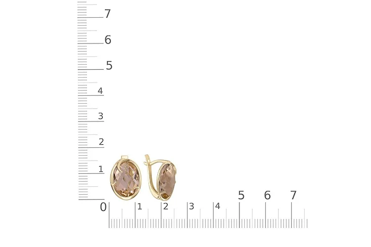 Серьги из жёлтого золота с 2 наноситалами