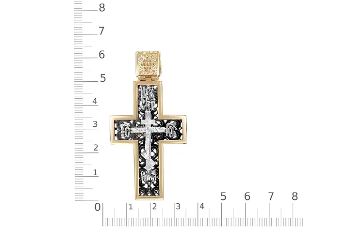 Крест из жёлтого золота без вставок