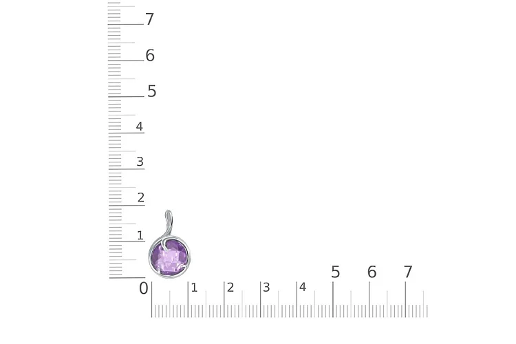 Подвеска из белого золота с аметистом