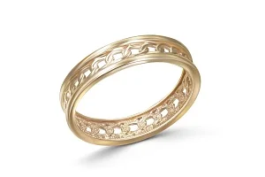 Кольцо из жёлтого золота без вставок