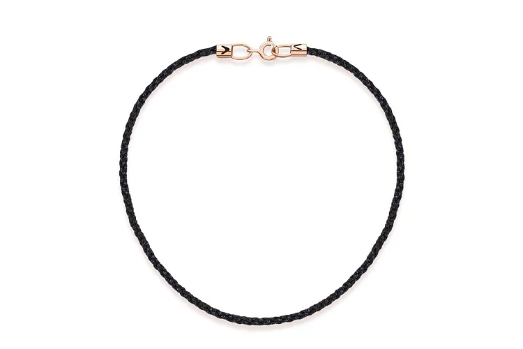 Шнур с замком из красного золота