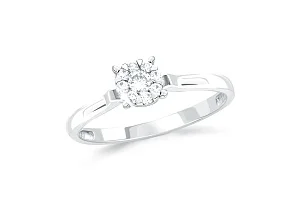 Кольцо Малинка из белого золота с 9 бриллиантами