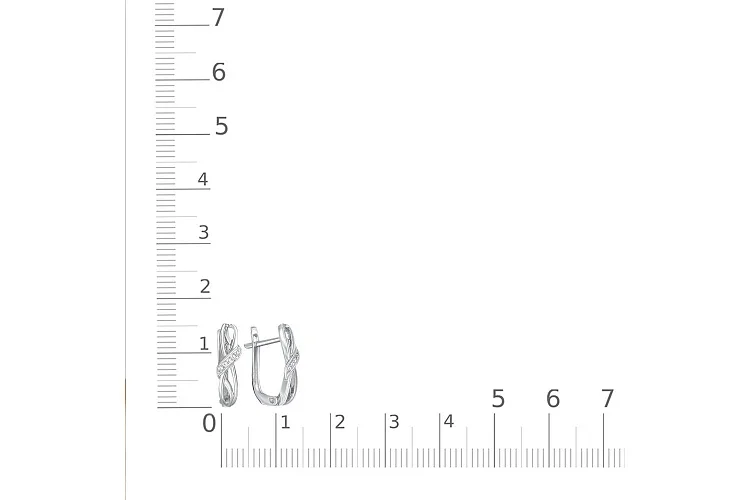 Серьги из белого золота с 10 бриллиантами