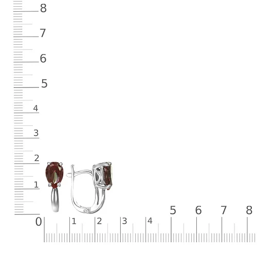 Серьги из белого золота с 2 александритами