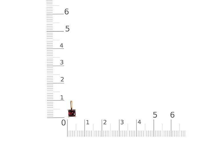 Подвеска из красного золота с гранатом