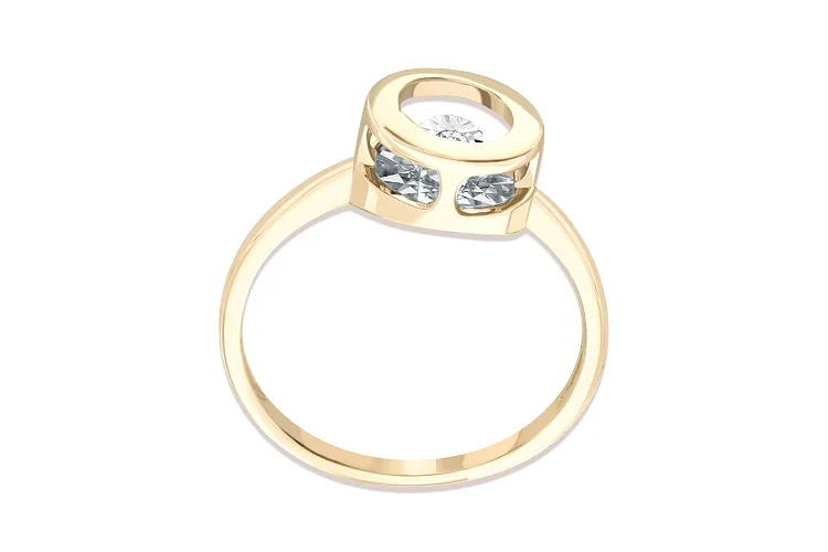 Кольцо из жёлтого золота с бриллиантом