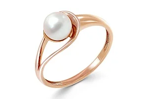 Кольцо из красного золота с жемчугом