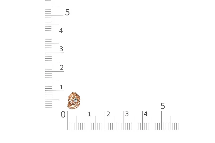 Подвеска Цветок из красного золота с фианитом