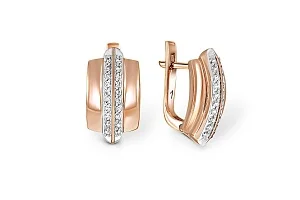 Серьги из красного золота с 40 бриллиантами
