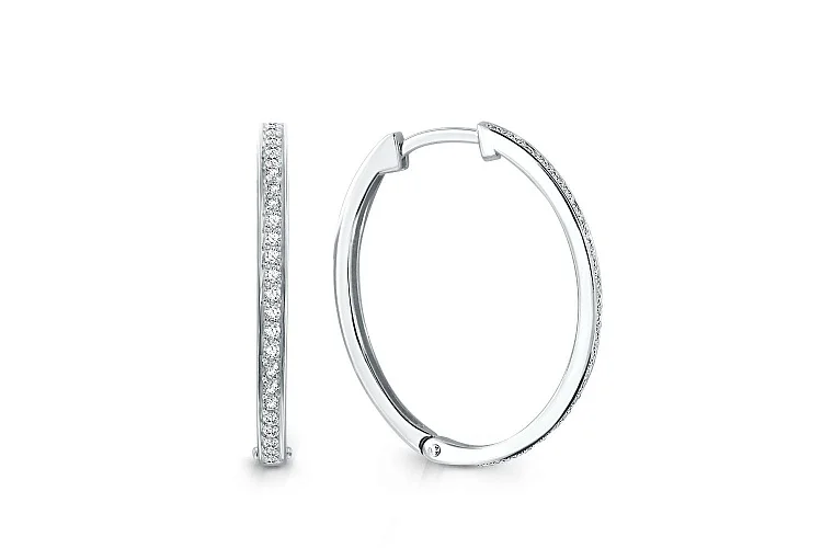 Серьги из белого золота с 48 бриллиантами