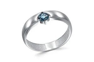 Кольцо из белого золота с топазом лондон