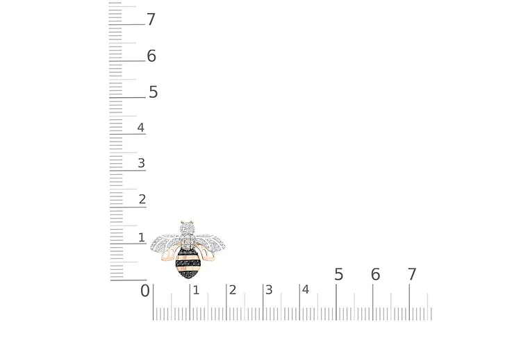 Колье Пчела из красного золота с 68 бриллиантами
