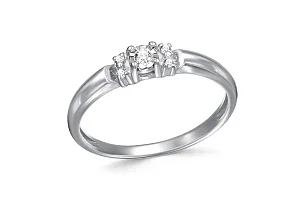 Кольцо из белого золота с 5 бриллиантами