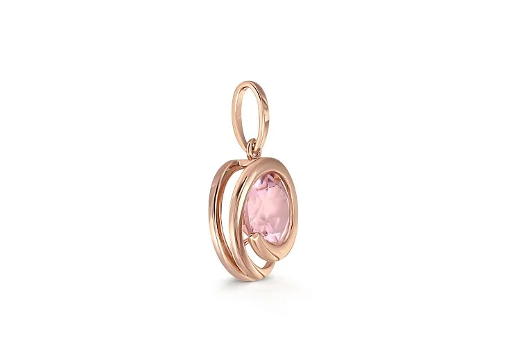 Подвеска из красного золота с ситаллом