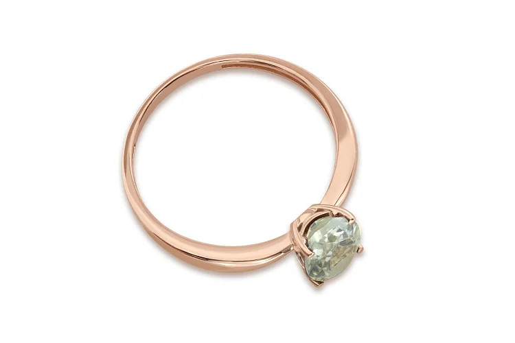 Кольцо из красного золота с аметистом