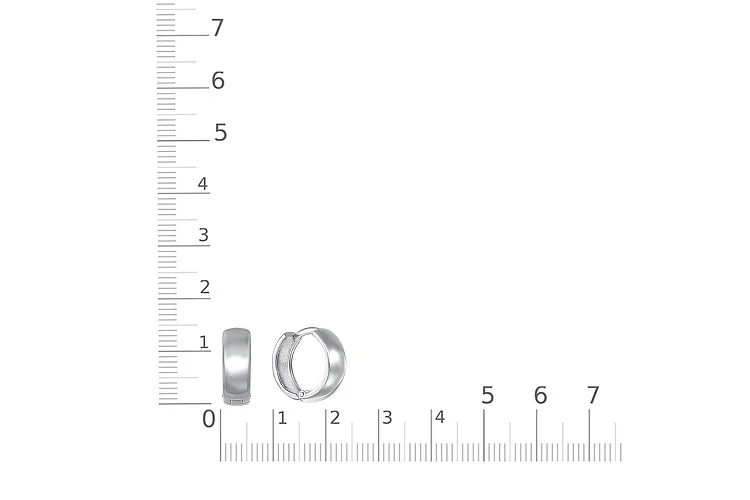 Серьги из белого золота без вставок