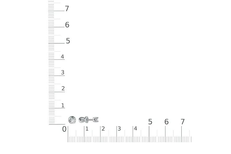 Серьги-пусеты из белого золота с 2 бриллиантами