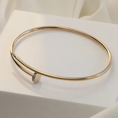 Браслет Гвоздь из жёлтого золота с 18 бриллиантами