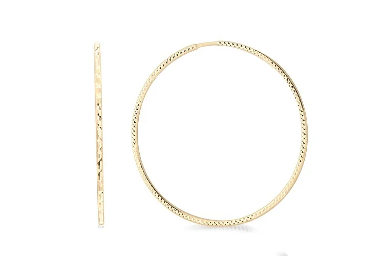 Серьги-конго из жёлтого золота без вставок