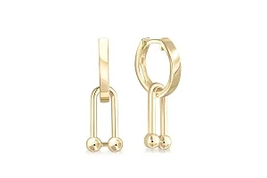 Серьги-трансформеры из жёлтого золота без вставок