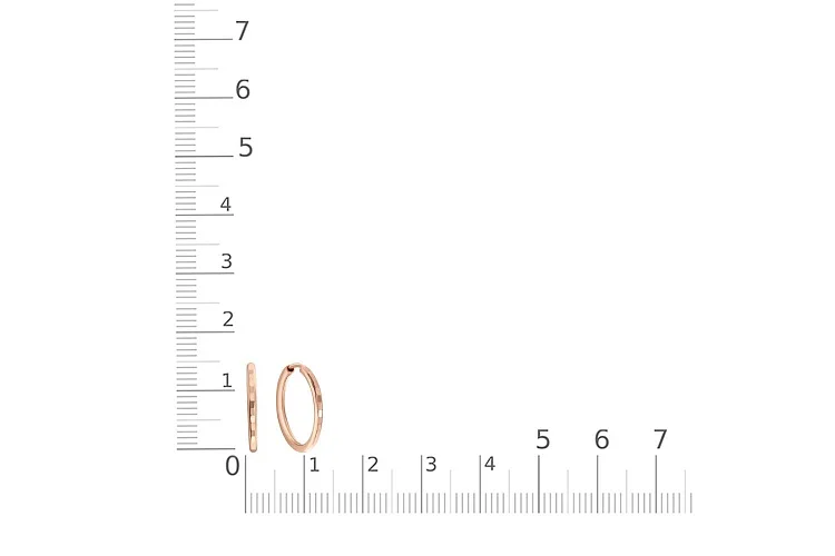 Серьги-конго из красного золота без вставок