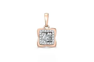 Подвеска Клевер из красного золота с 21 бриллиантами