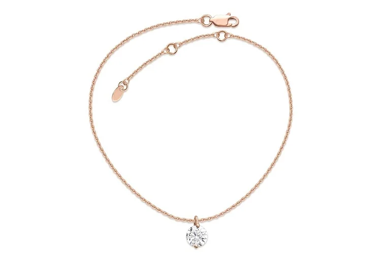 Колье из красного золота с муассанитом