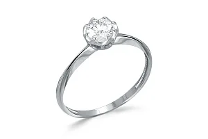 Кольцо из белого золота с фианитом