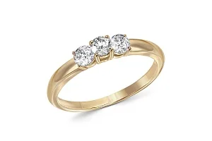 Кольцо из жёлтого золота с 3 бриллиантами