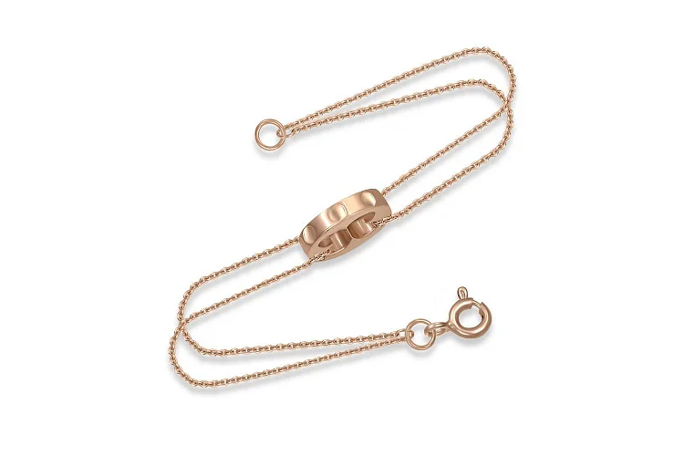 Браслет Клевер из красного золота без вставок