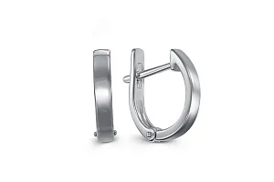 Основа серёг-трансформеров из белого золота без вставок