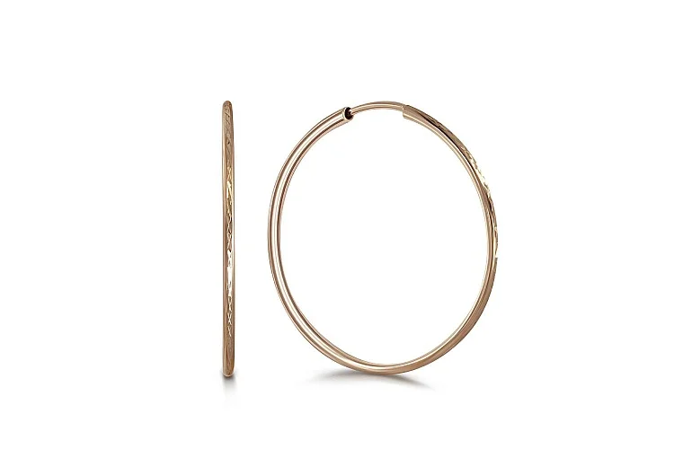 Серьги-конго из красного золота без вставок