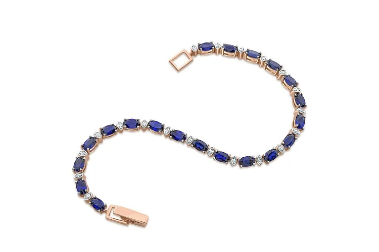 Браслет Дорожка из красного золота без вставок