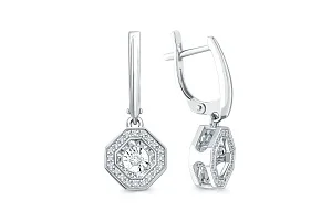 Серьги из белого золота с 42 бриллиантами