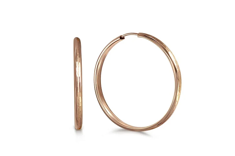 Серьги-конго из красного золота без вставок