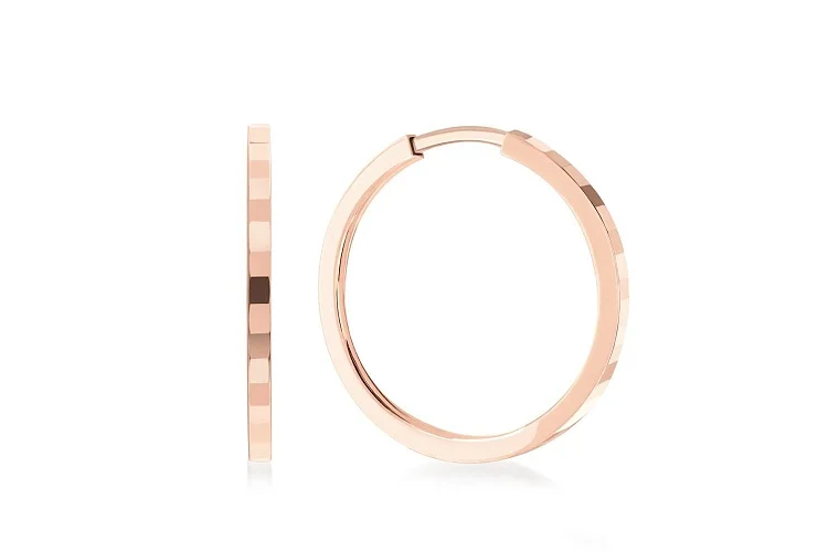 Серьги-конго из красного золота без вставок