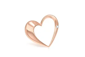 Подвеска Сердце из красного золота с бриллиантом