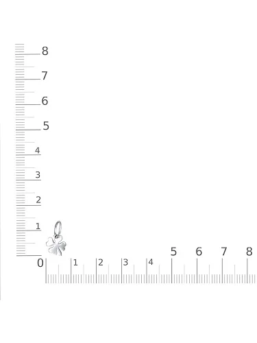 Подвеска Клевер из белого золота без вставок