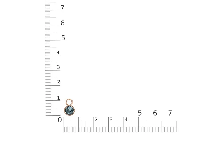 Подвеска серёг-трансформеров из красного золота с топазом лондон