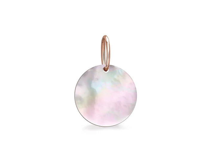 Подвеска из красного золота с перламутром